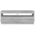 Mueble de TV con luces LED gris Sonoma 100x35x40