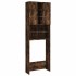 Armario de lavadora color roble ahumado 64x24x190