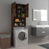 Armario de lavadora color roble ahumado 64x24x190