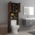 Armario de lavadora color roble ahumado 64x24x190