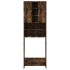 Armario de lavadora color roble ahumado 64x24x190