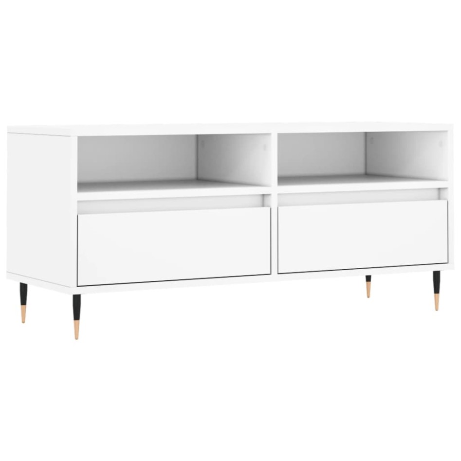 Mueble para TV madera contrachapada blanco 100x34,5x44,5