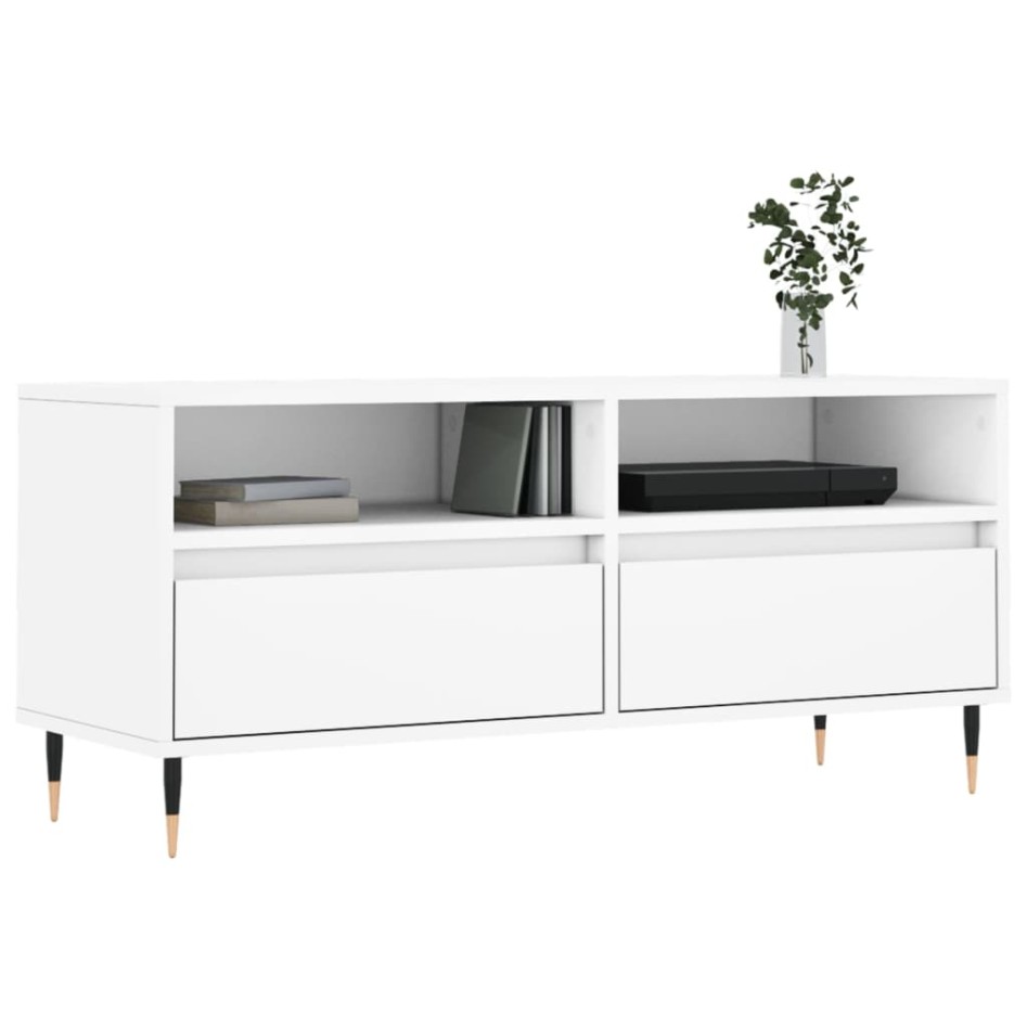 Mueble para TV madera contrachapada blanco 100x34,5x44,5