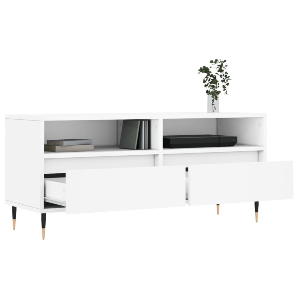 Mueble para TV madera contrachapada blanco 100x34,5x44,5
