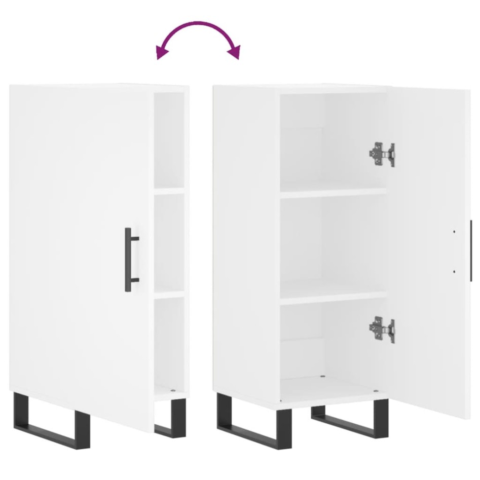 Aparador madera de ingeniería blanco 34,5x34x90