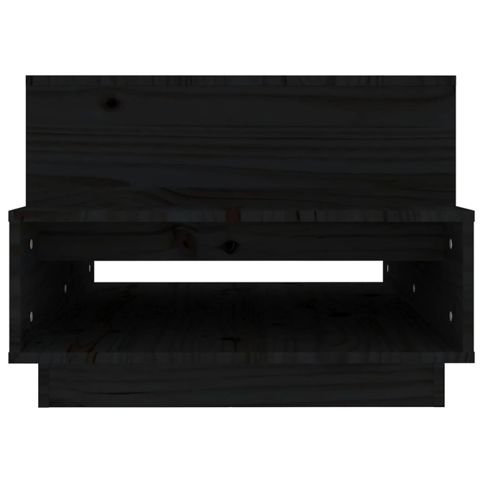 Mesa de centro madera maciza de pino negro 80x55x40,5