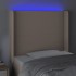 Cabecero con LED cuero sintético capuchino