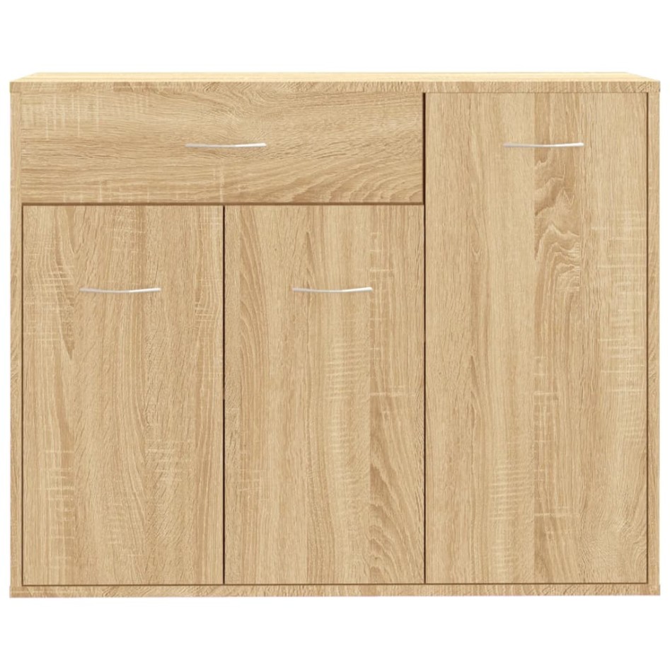 Aparador de madera contrachapada color roble Sonoma 88x30x70