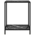 Mesa de consola negro vidrio templado 60x35x75