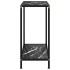 Mesa de consola negro vidrio templado 60x35x75