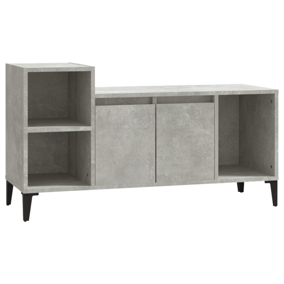 Mueble para TV madera contrachapada gris hormigón 100x35x55