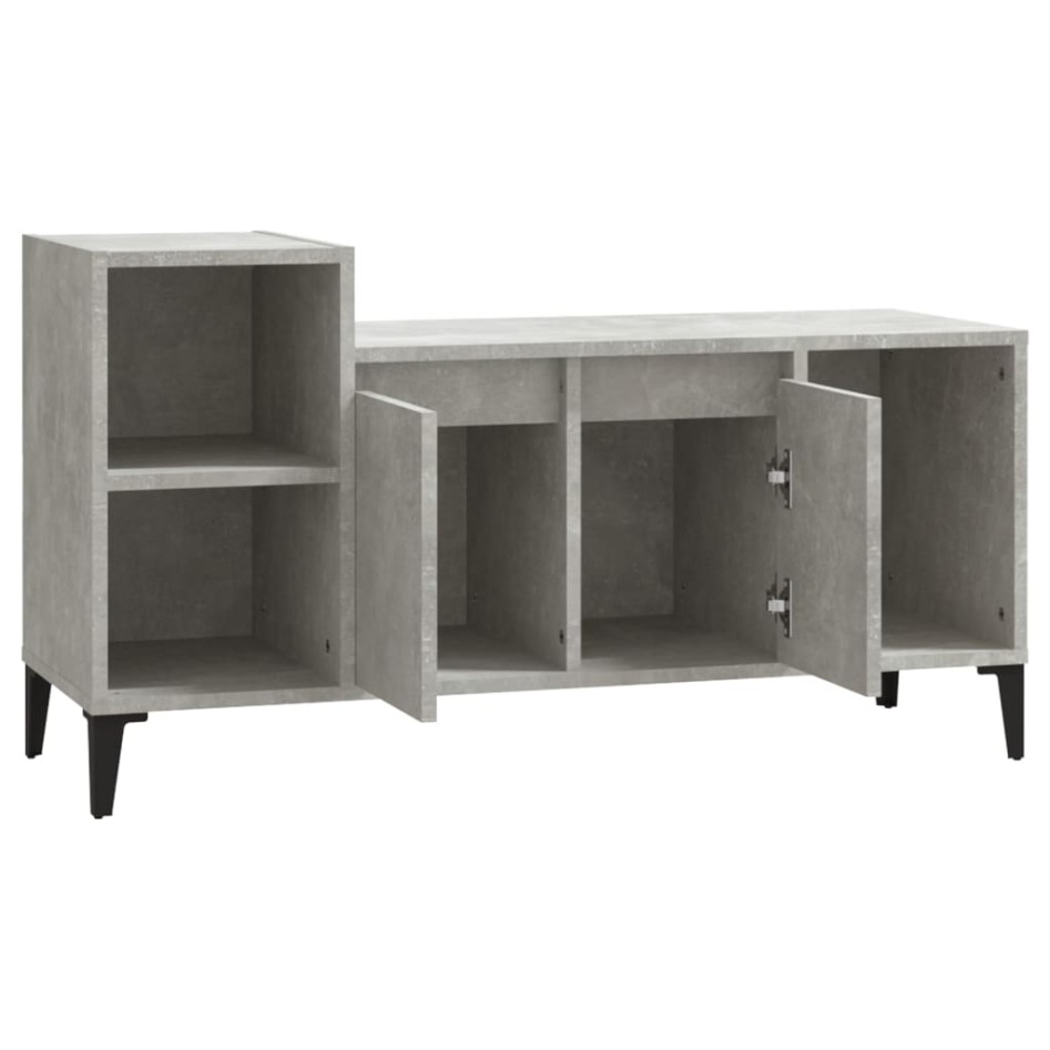 Mueble para TV madera contrachapada gris hormigón 100x35x55