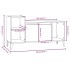 Mueble para TV madera contrachapada gris hormigón 100x35x55