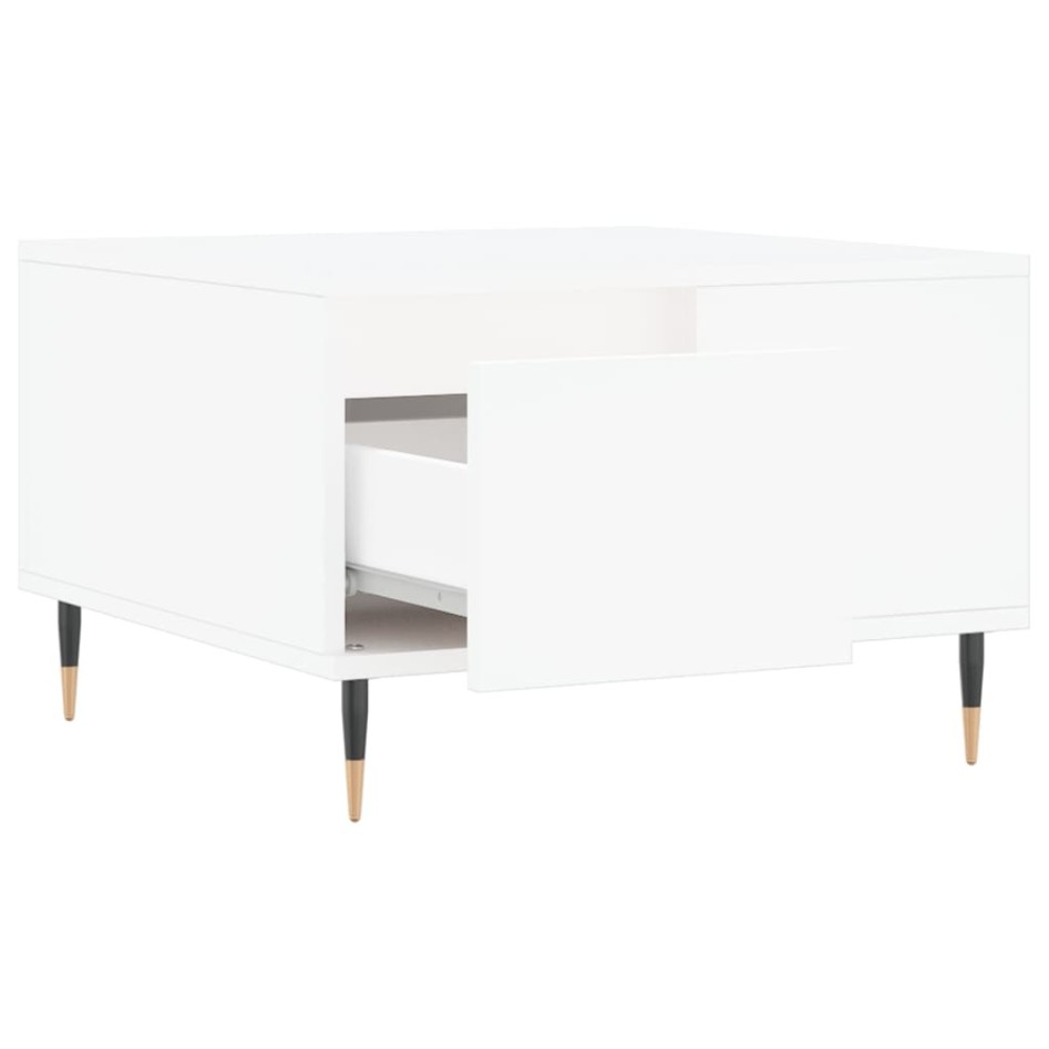 Mesa de centro madera contrachapada blanco 55x55x36,5