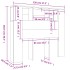 Mueble cabecero gris Sonoma 120x18,5x102,5
