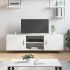 Mueble para TV madera de ingeniería blanco 150x30x50