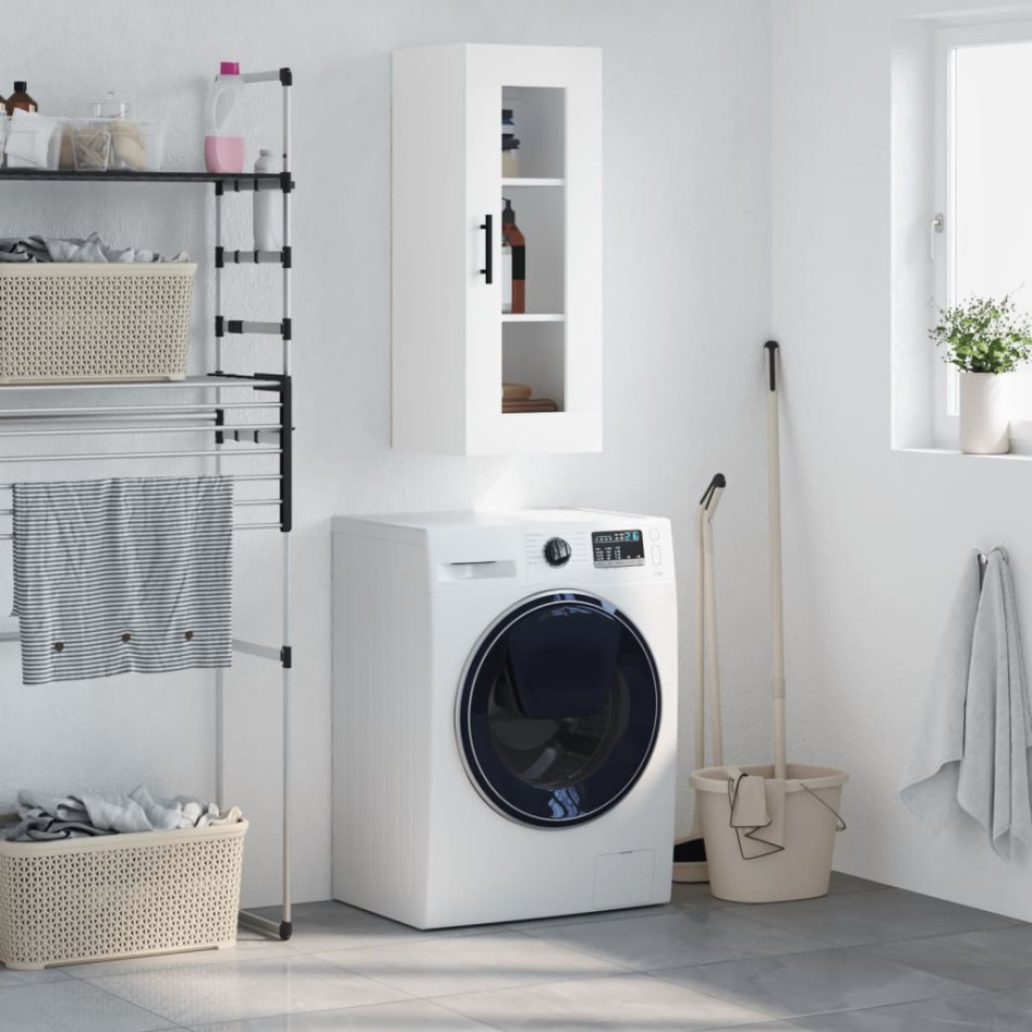 Armario de pared blanco 34,5x34x90