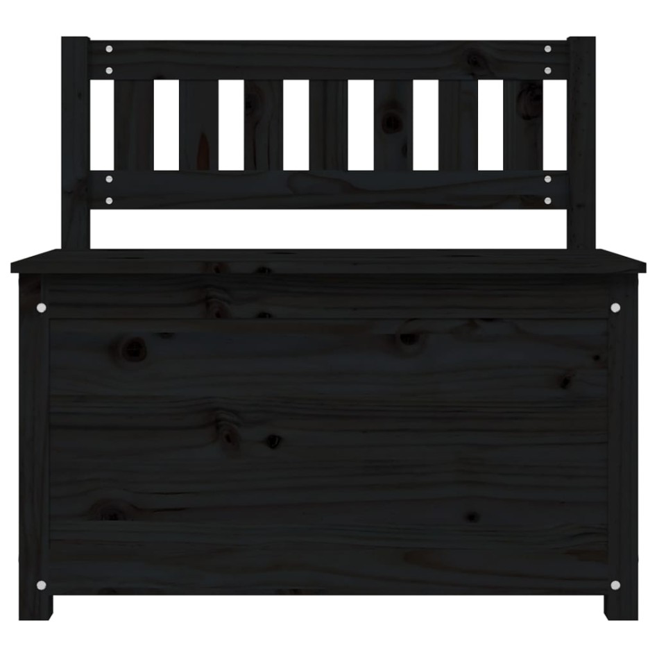 Banco de madera maciza de pino negro 80x41x77