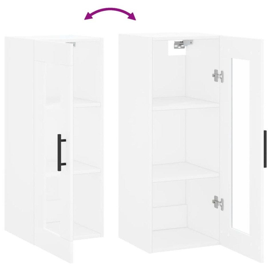 Armario de pared blanco 34,5x34x90