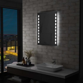 Espejo de pared de baño con LED 60x80