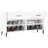 Banco zapatero madera de ingeniería blanco 102x35x55