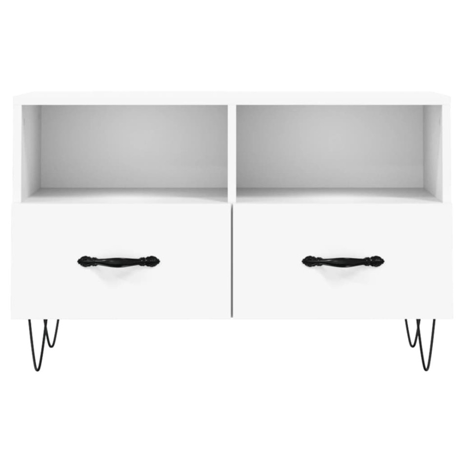 Mueble para TV madera contrachapada blanco 80x36x50