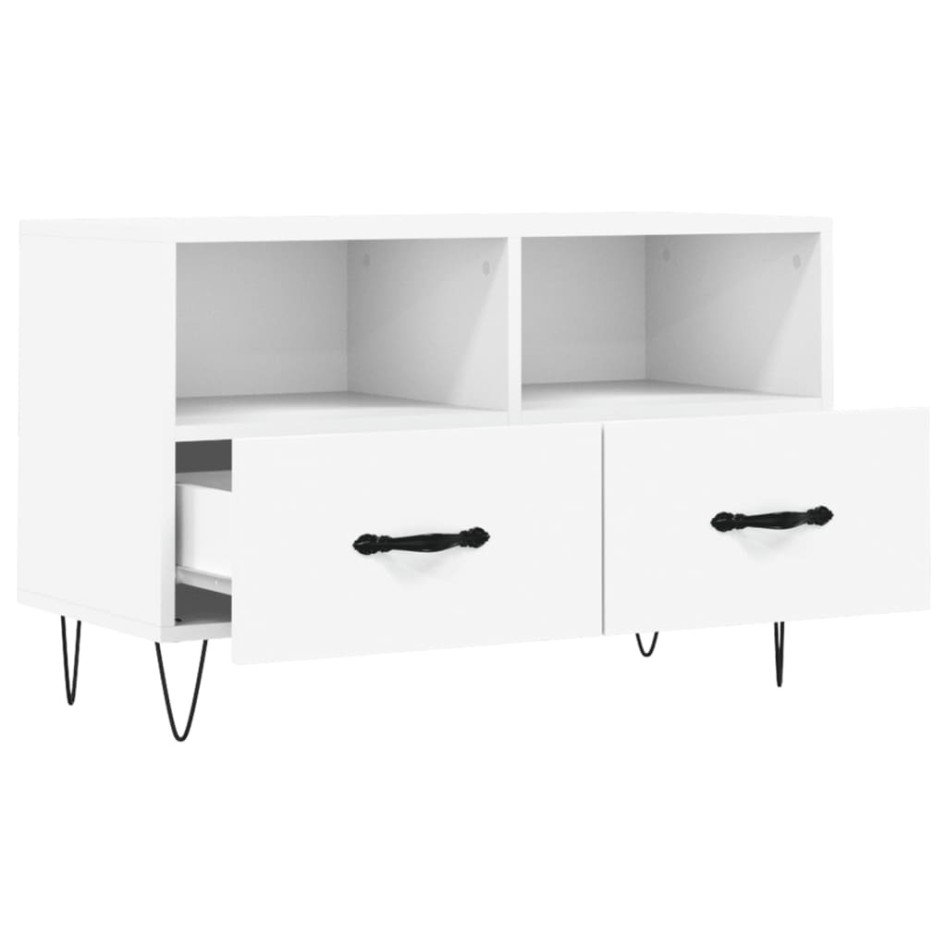 Mueble para TV madera contrachapada blanco 80x36x50