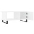 Mesa de centro madera contrachapada blanco 90x50x40