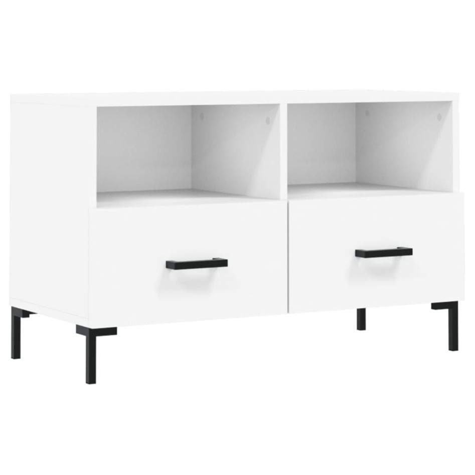 Mueble para TV madera contrachapada blanco 80x36x50