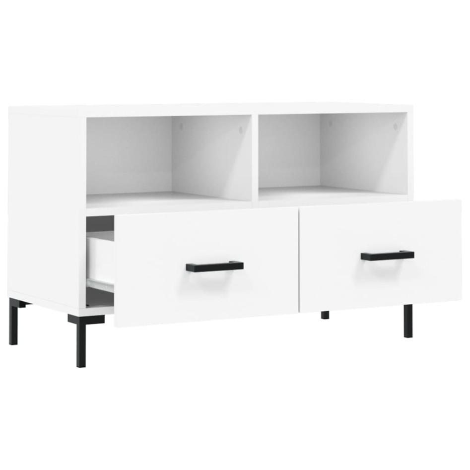 Mueble para TV madera contrachapada blanco 80x36x50