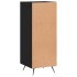 Aparador de madera contrachapada negro 34,5x34x90