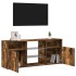 Mueble de TV con luces LED roble ahumado 120x30x50