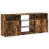 Mueble de TV con luces LED roble ahumado 120x30x50