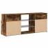 Mueble de TV con luces LED roble ahumado 120x30x50