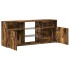 Mueble de TV con luces LED roble ahumado 120x30x50