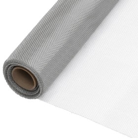Malla mosquitera de acero inoxidable plateada 60x2000