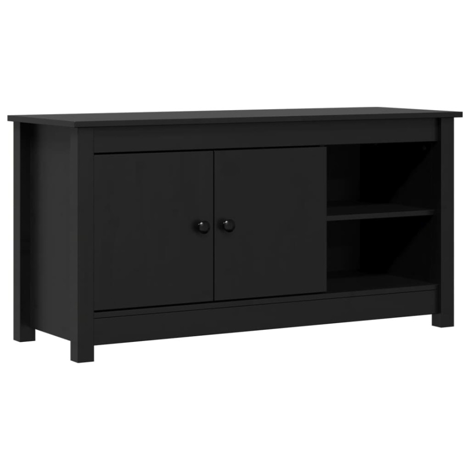 Mueble de TV de madera maciza de pino negro 103x36,5x52