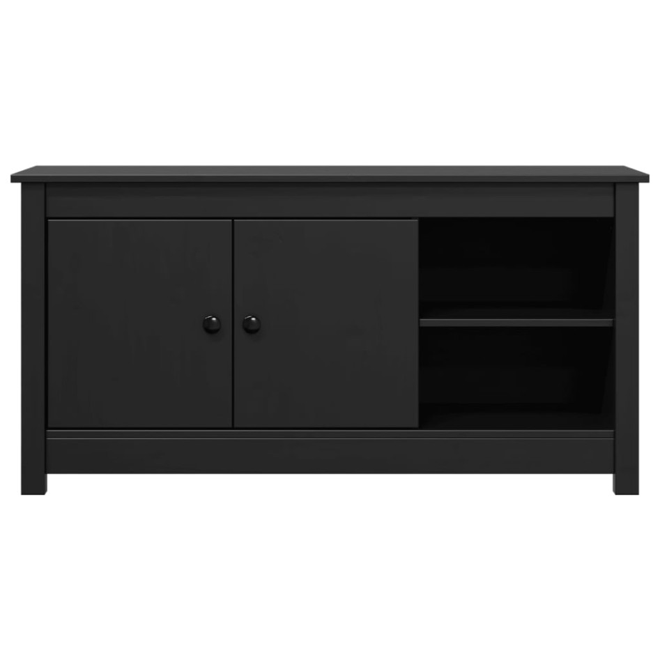 Mueble de TV de madera maciza de pino negro 103x36,5x52