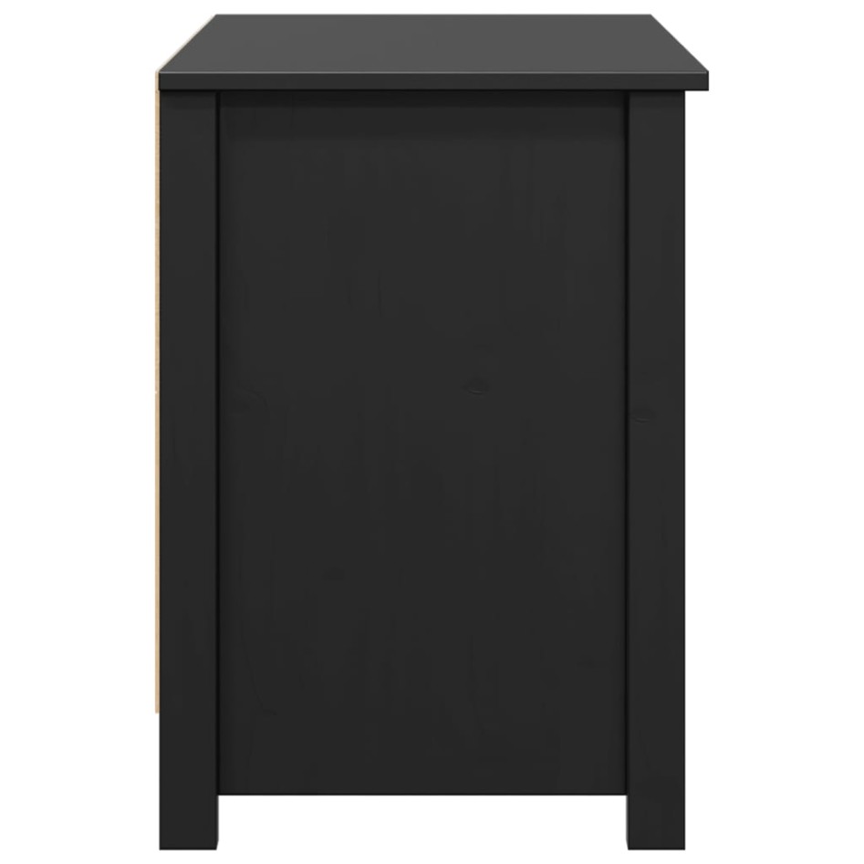 Mueble de TV de madera maciza de pino negro 103x36,5x52
