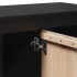 Mueble de TV de madera maciza de pino negro 103x36,5x52