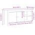 Mueble de TV de madera maciza de pino negro 103x36,5x52