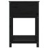 Jardinera con estante madera maciza de pino negro 54x54x81