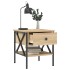 Mesita de noche madera de ingeniería roble Sonoma 40x42x45
