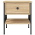 Mesita de noche madera de ingeniería roble Sonoma 40x42x45