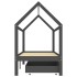 Estructura de cama infantil y cajones madera pino gris