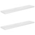 Estante flotante pared 2 uds MDF blanco brillo 120x23,5x3,8