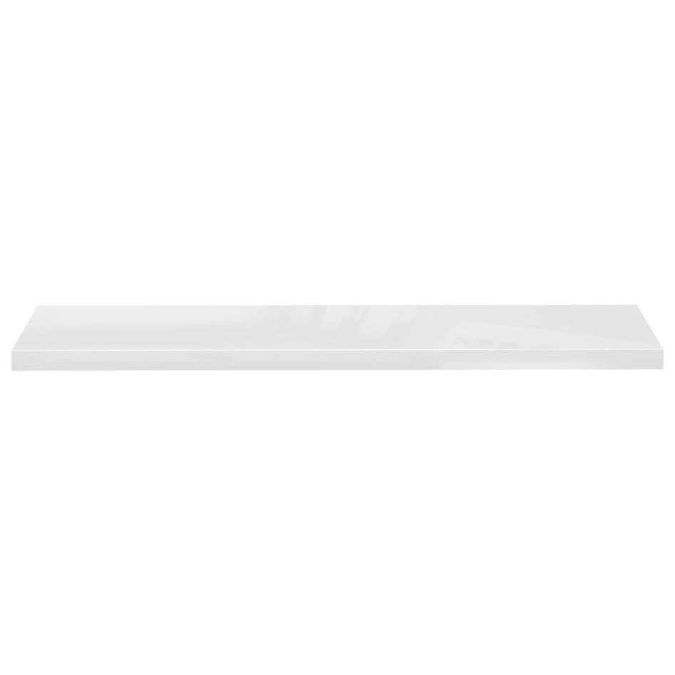 Estante flotante pared 2 uds MDF blanco brillo 120x23,5x3,8