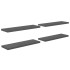 Estante flotante de pared 4 uds MDF gris brillo 120x23,5x3,8