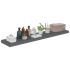 Estante flotante de pared 4 uds MDF gris brillo 120x23,5x3,8