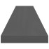 Estante flotante de pared 4 uds MDF gris brillo 120x23,5x3,8